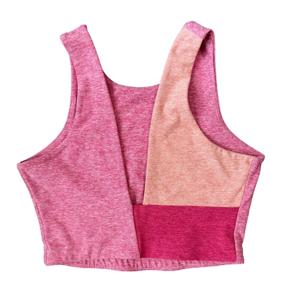 Outdoor Voices Pink Heathered Sports Bra Size XS Barbiecore Crop Top Workout - Picture 2 of 4